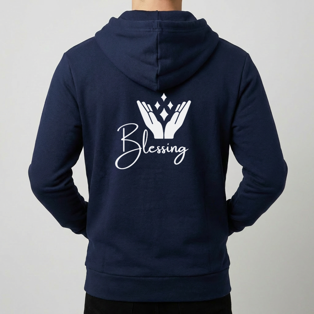 "Blessing"Unisex leece Full-Zip Hoodie Sweatshirt