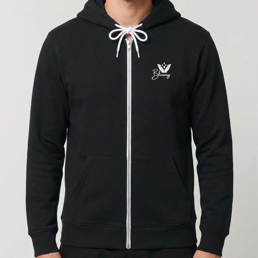 "Blessing"Unisex leece Full-Zip Hoodie Sweatshirt 