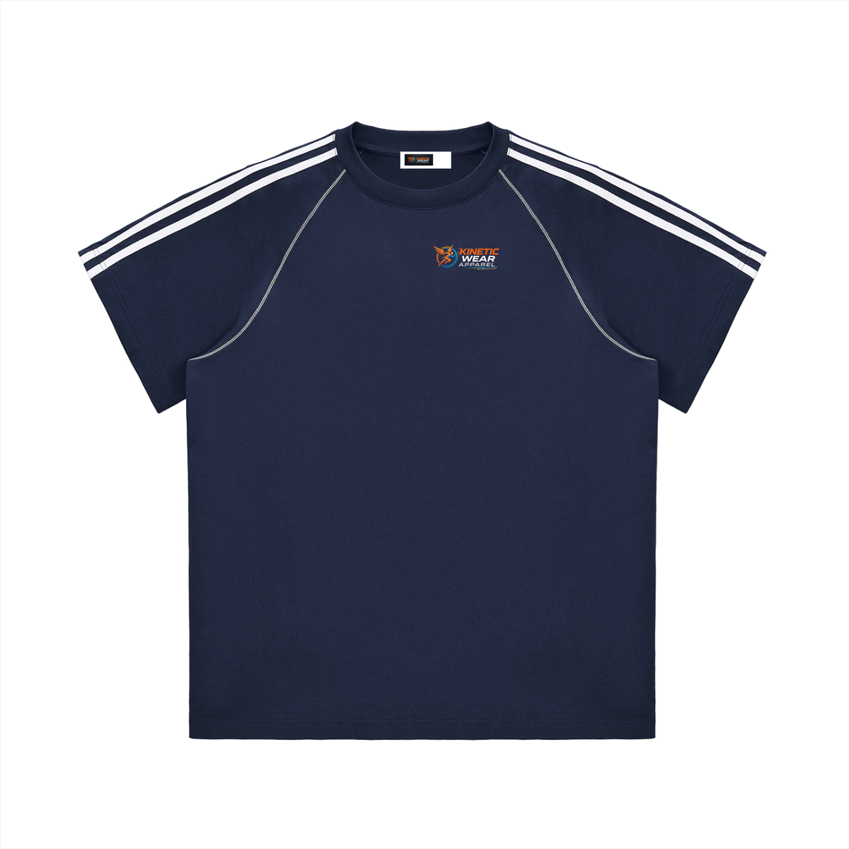 Striped Contrast Stitch T-Shirt