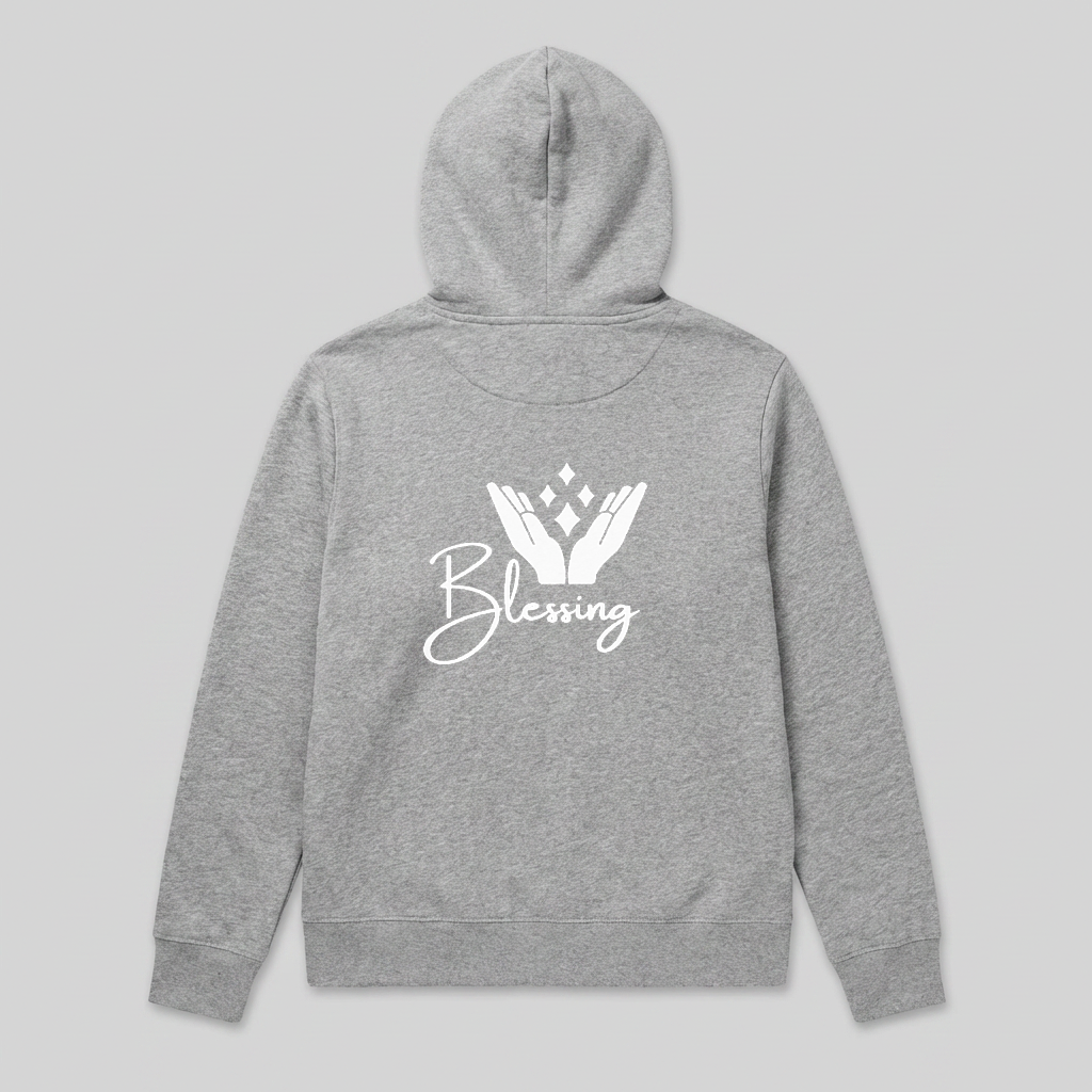 "Blessing"Unisex leece Full-Zip Hoodie Sweatshirt 