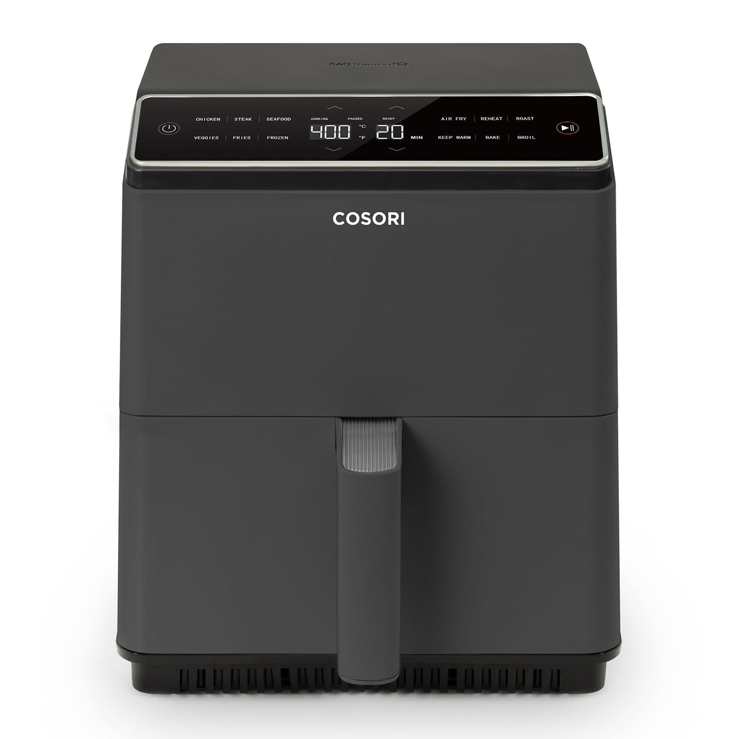 Cosori 9-in-1 TurboBlaze Air Fryer 6 Qt, Smart Control, 90°–450°F, Shake Reminders, Precise Heating for Even Results, Air Fry, Roast, Bake, Broil, Dry, Frozen, Proof, Reheat, Keep Warm, 120V, Cream