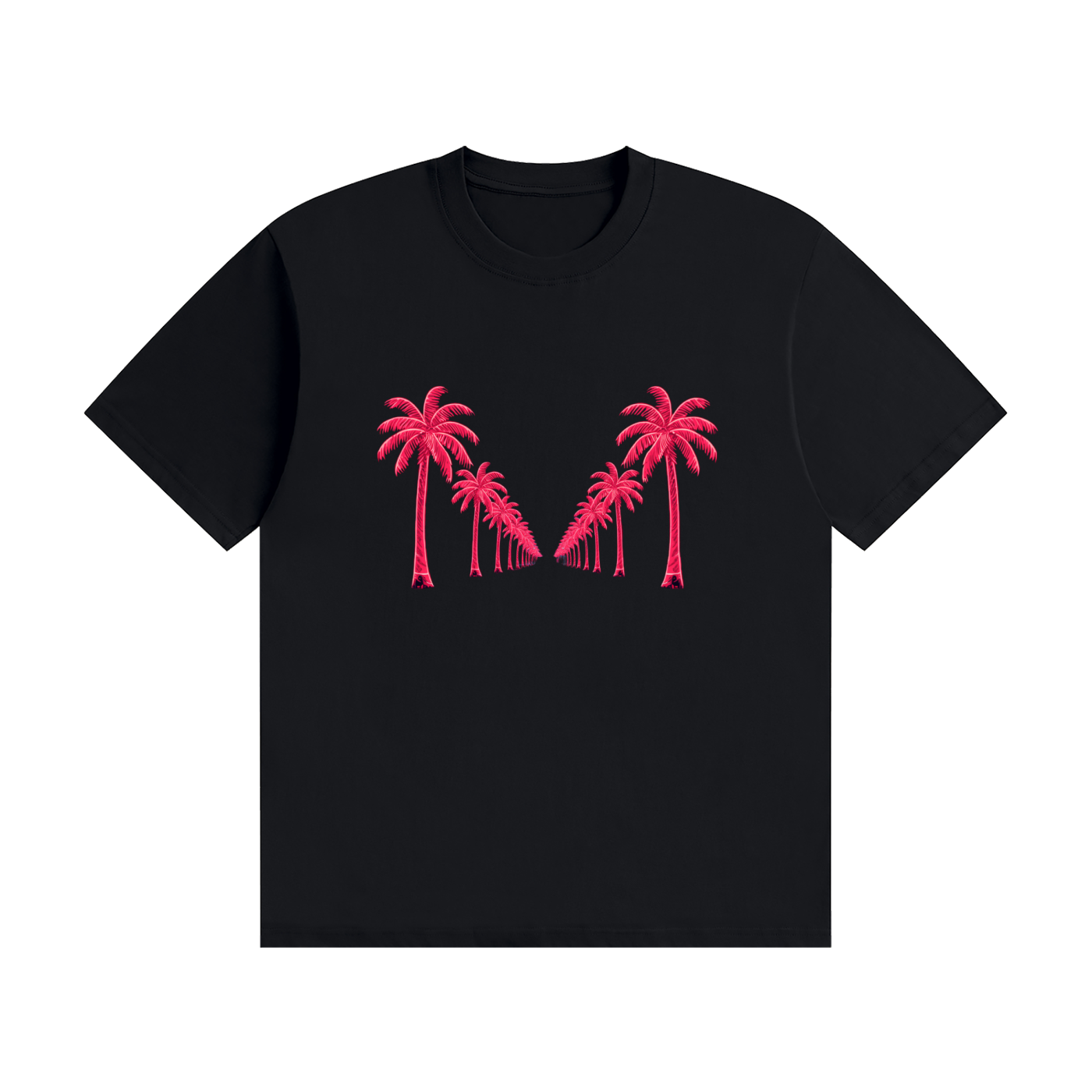 Palm Trees Unisex Seamless Cotton T-Shirt