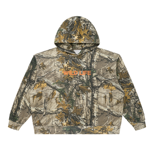 Unisex Waffle Tree Camo Boxy Hoodie
