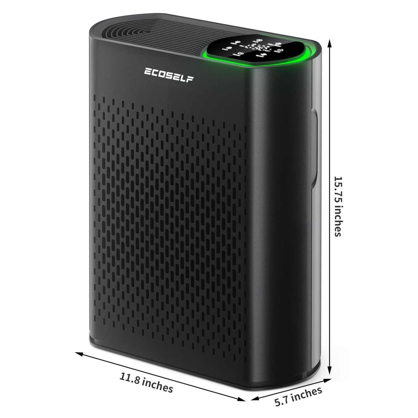 Air Purifier for Large Room, Cleans 2,400 ft² in 30 Mins, 3-Stage True HEPA, 360° Airflow, Large Touch Display Control, Real-Time Air Quality (PM2.5) Display, Ultra-Quiet 20dB Sleep Mode, HAP602 White