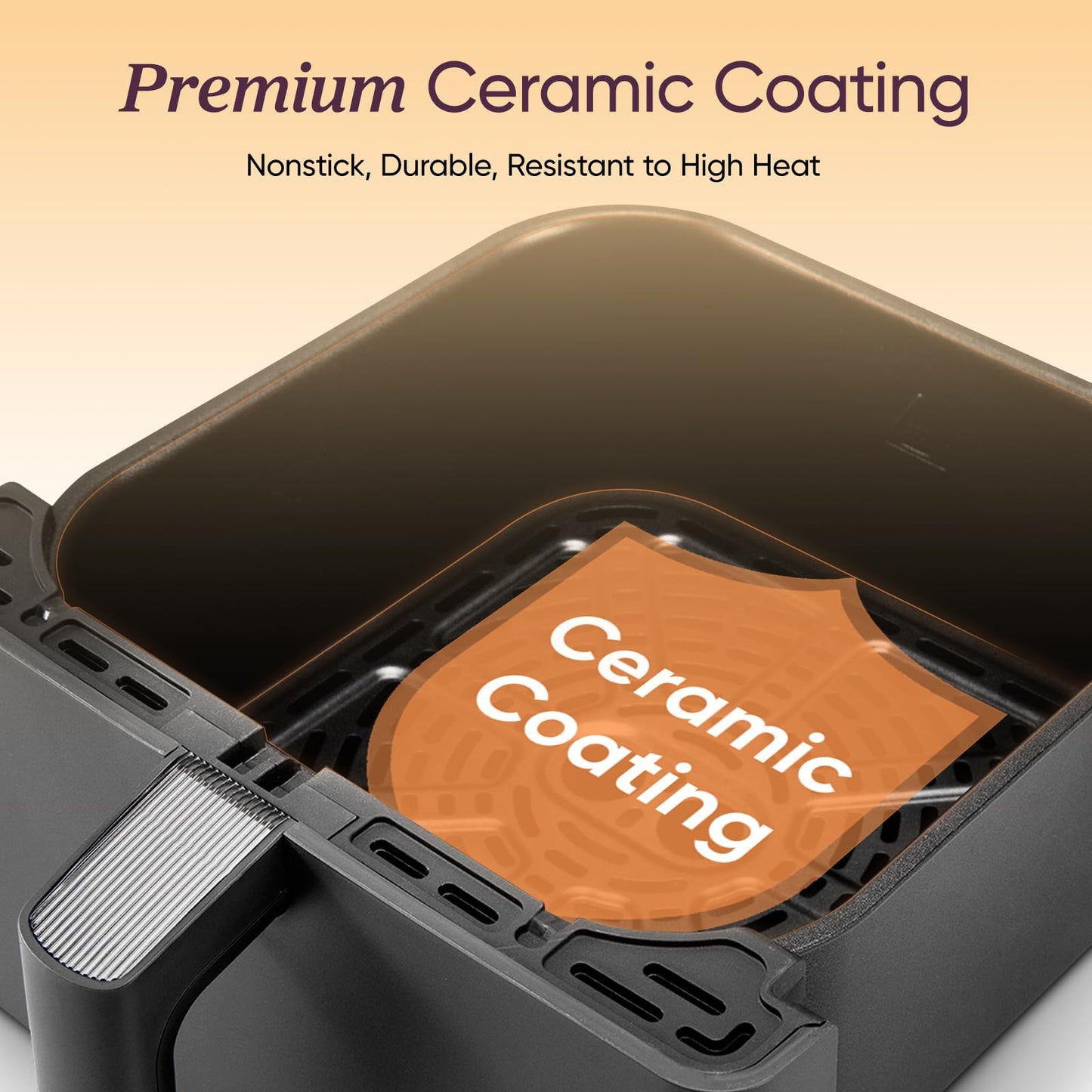 Cosori 9-in-1 TurboBlaze Air Fryer 6 Qt, Smart Control, 90°–450°F, Shake Reminders, Precise Heating for Even Results, Air Fry, Roast, Bake, Broil, Dry, Frozen, Proof, Reheat, Keep Warm, 120V, Cream