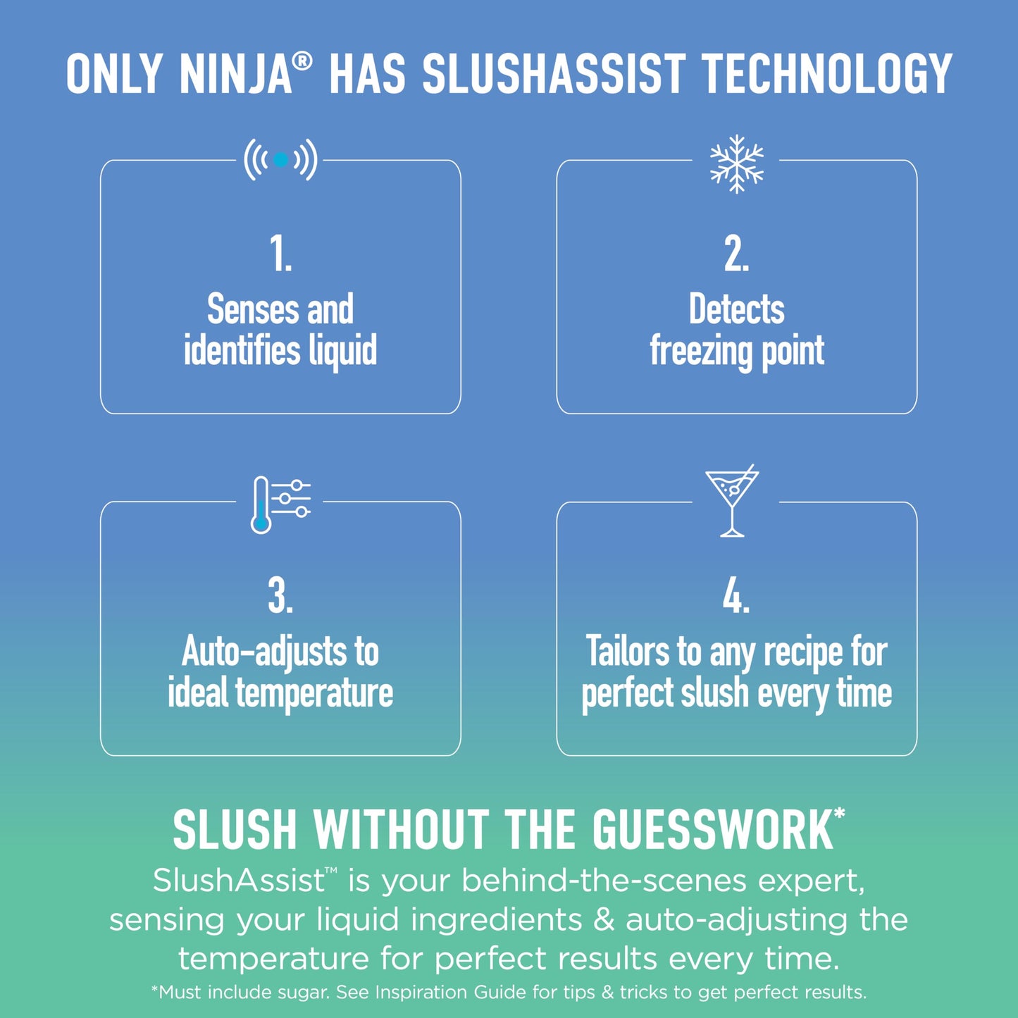 Ninja SLUSHi Frozen Drink & Slushie Machine – RapidChill Technology, 88 oz, 5 Presets | FS301