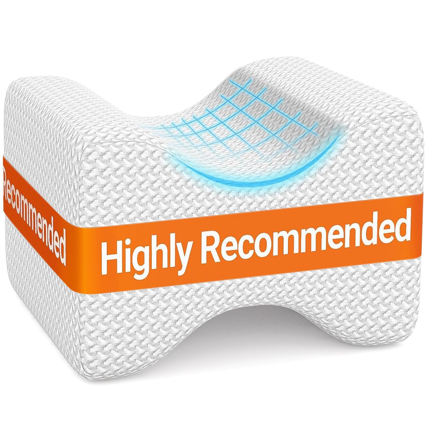 BlissTrends Memory Foam Knee Pillow – Ergonomic Support for Side Sleepers | Relieves Sciatica, Back & Hip Pain