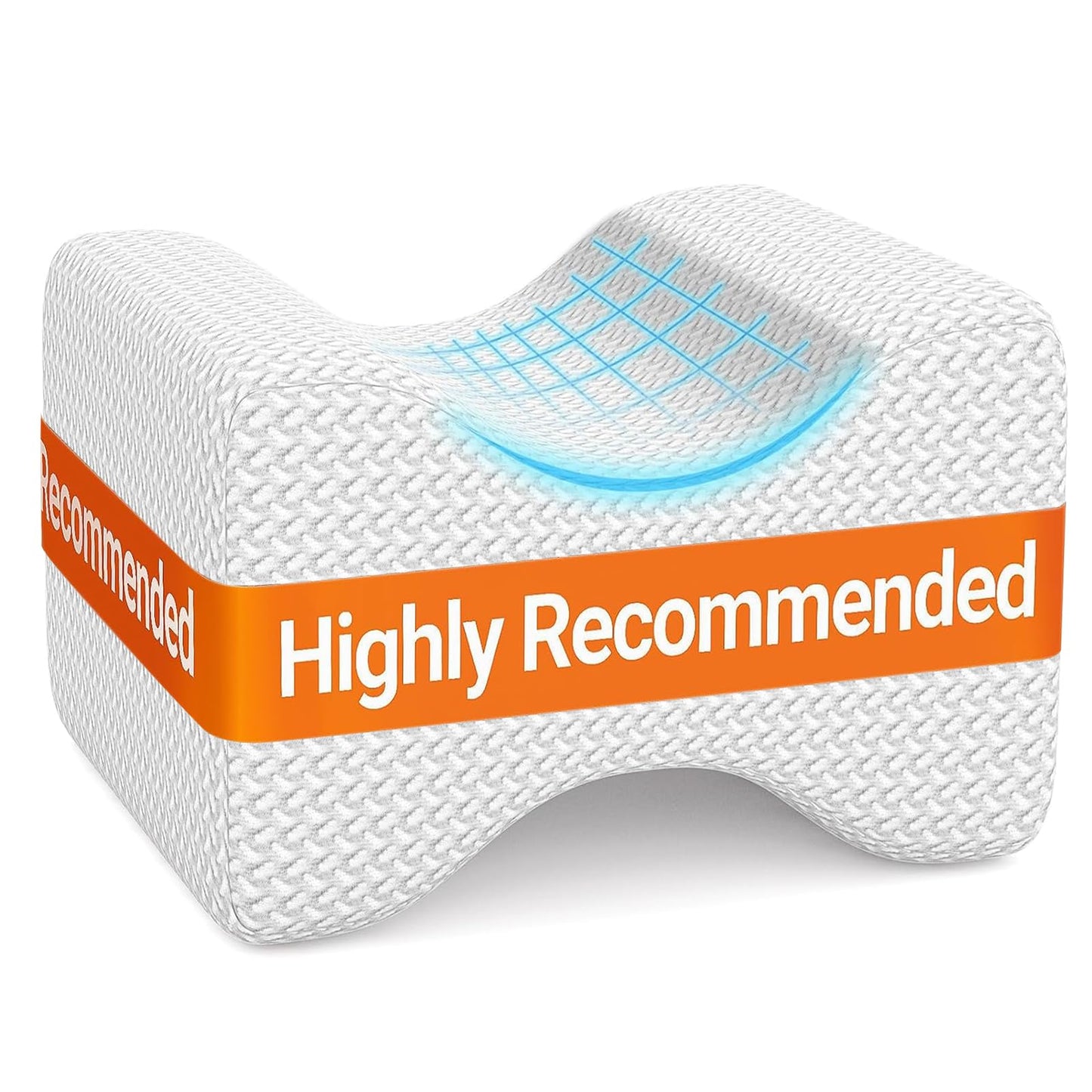BlissTrends Memory Foam Knee Pillow – Ergonomic Support for Side Sleepers | Relieves Sciatica, Back & Hip Pain