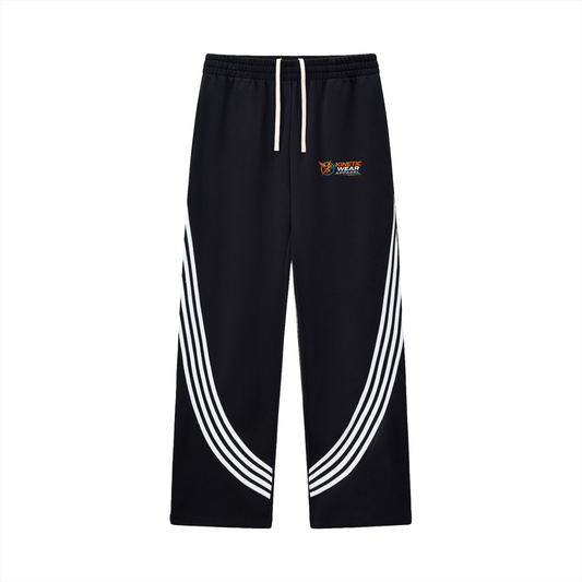 Curved Stripe Straight Sweatpants