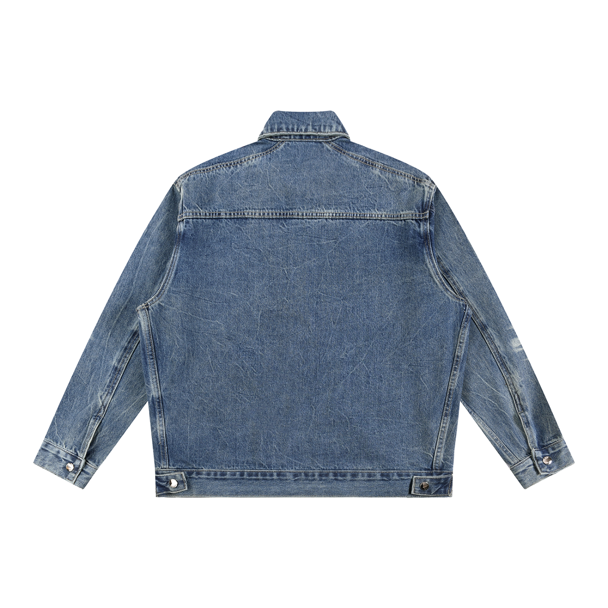 Kinetic Wear Vintage Wash Zip Up Denim Jacket