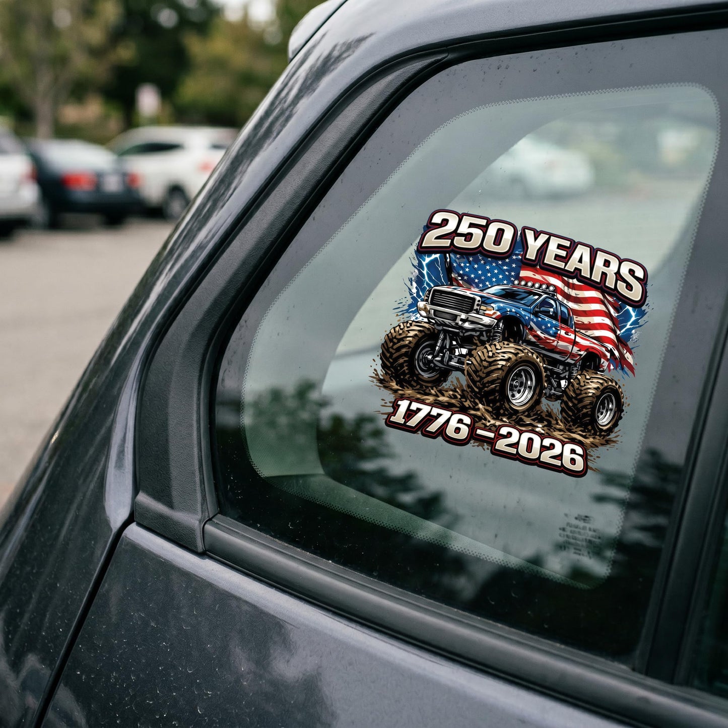 2pcs USA 250th Anniversary Merchandise - Patriotic 1776-2026 Vinyl Car Decals and Bumper Stickers for Cars, Trucks, Vehicles, 250 Years Commemorative Window Decal