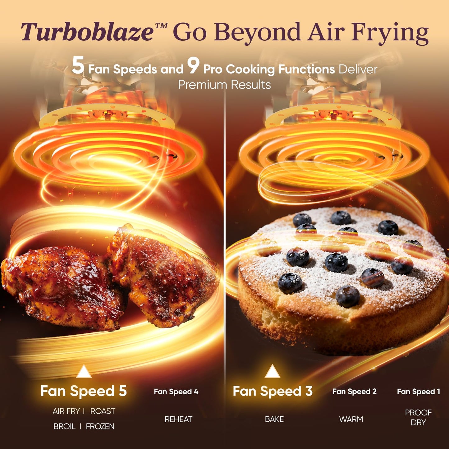 Cosori 9-in-1 TurboBlaze Air Fryer 6 Qt, Smart Control, 90°–450°F, Shake Reminders, Precise Heating for Even Results, Air Fry, Roast, Bake, Broil, Dry, Frozen, Proof, Reheat, Keep Warm, 120V, Cream