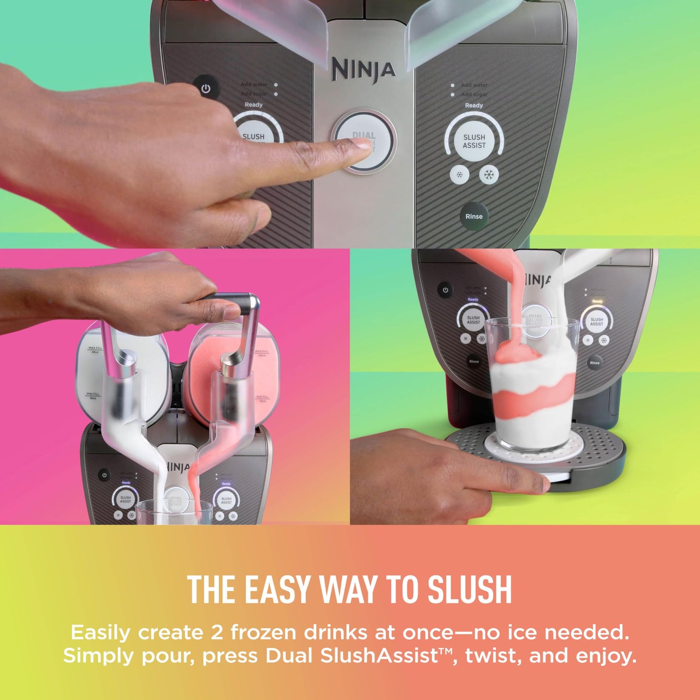 Ninja SLUSHi Frozen Drink & Slushie Machine – RapidChill Technology, 88 oz, 5 Presets | FS301