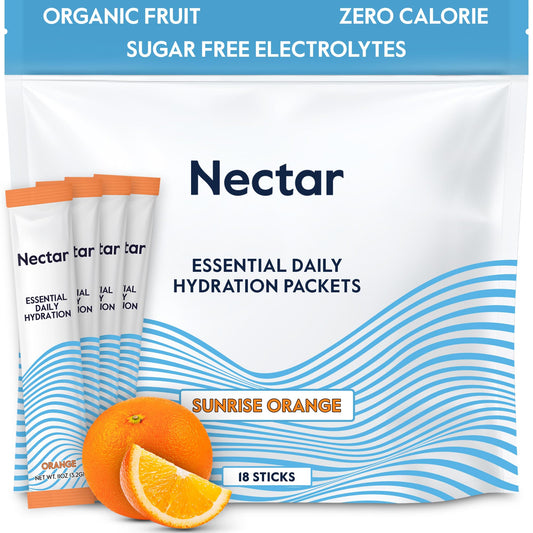 Nectar Hydration Packets - Electrolytes Powder Packets - Sugar Free & 0 Calorie - Organic Fruit Liquid Daily IV Electrolytes Powder for Dehydration Relief and Rehydration (Variety 30 Pack)