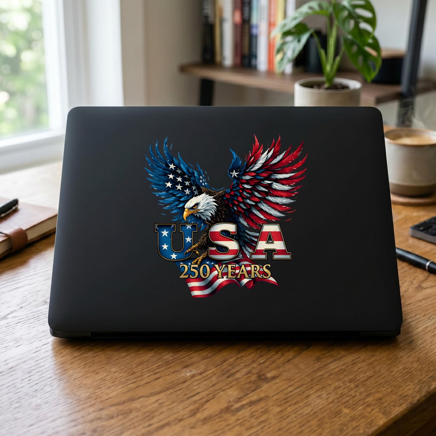 2pcs USA 250th Anniversary Merchandise - Patriotic 1776-2026 Vinyl Car Decals and Bumper Stickers for Cars, Trucks, Vehicles, 250 Years Commemorative Window Decal