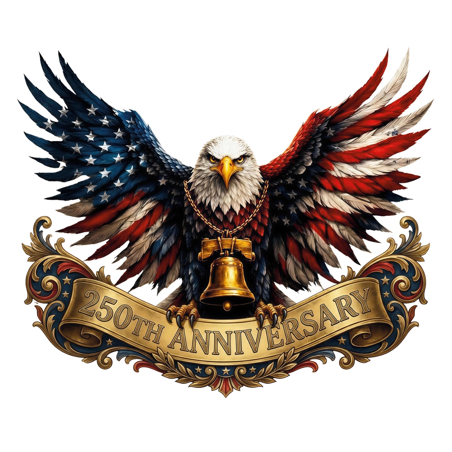 2pcs USA 250th Anniversary Merchandise - Patriotic 1776-2026 Vinyl Car Decals and Bumper Stickers for Cars, Trucks, Vehicles, 250 Years Commemorative Window Decal