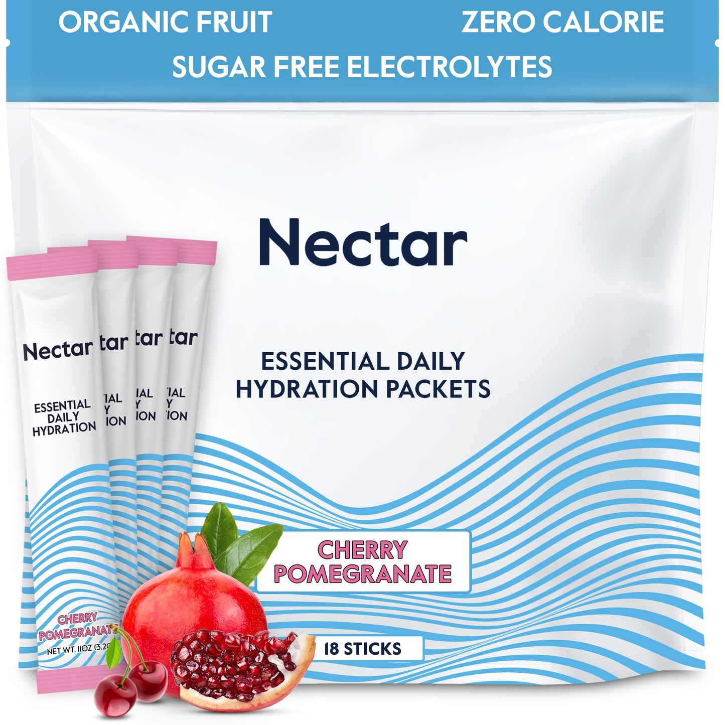 Nectar Hydration Packets - Electrolytes Powder Packets - Sugar Free & 0 Calorie - Organic Fruit Liquid Daily IV Electrolytes Powder for Dehydration Relief and Rehydration (Variety 30 Pack)