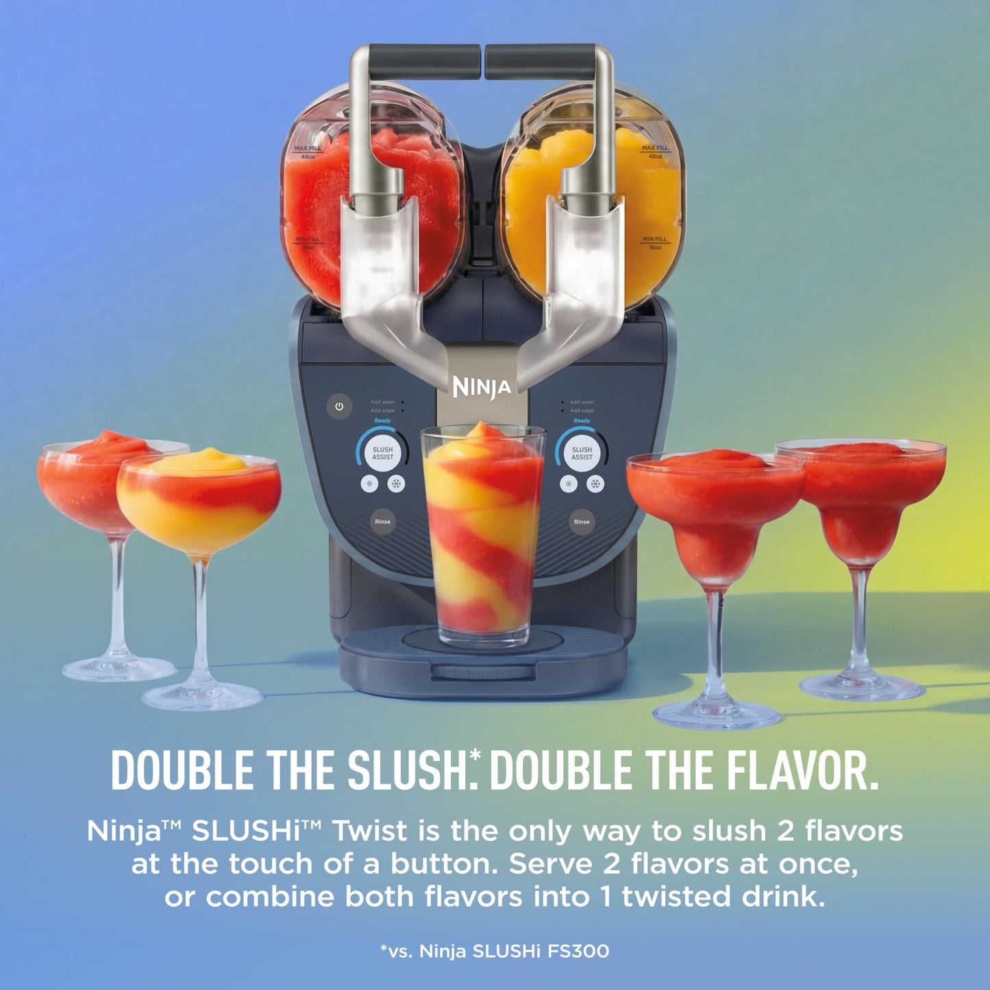 Ninja SLUSHi Frozen Drink & Slushie Machine – RapidChill Technology, 88 oz, 5 Presets | FS301