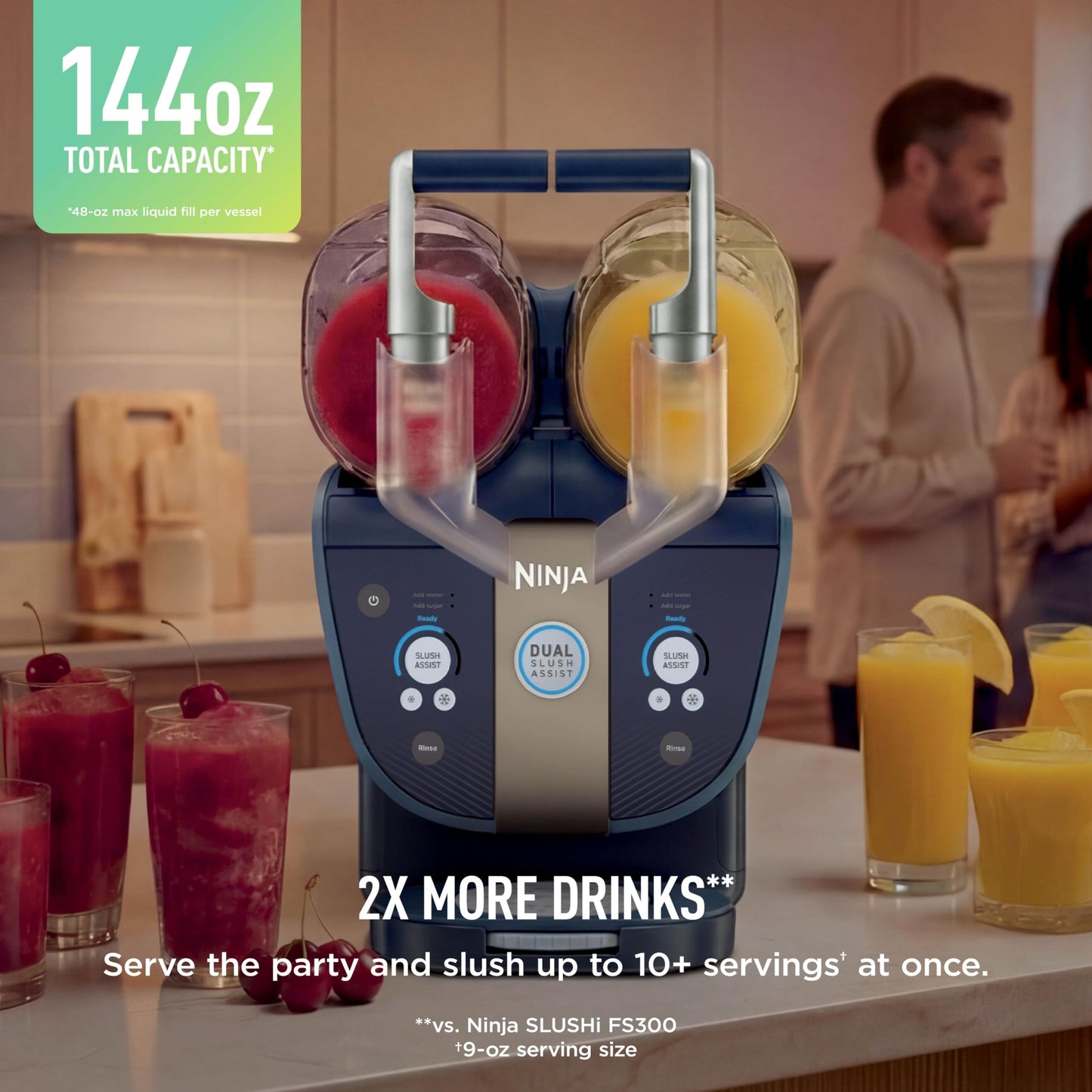 Ninja SLUSHi Frozen Drink & Slushie Machine – RapidChill Technology, 88 oz, 5 Presets | FS301