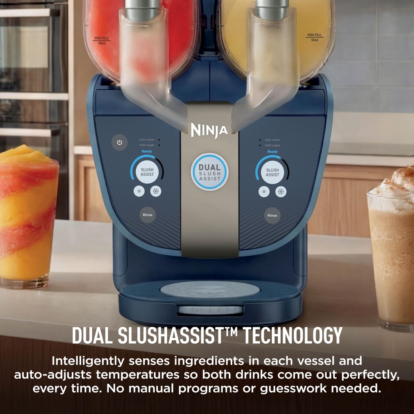 Ninja SLUSHi Frozen Drink & Slushie Machine – RapidChill Technology, 88 oz, 5 Presets | FS301