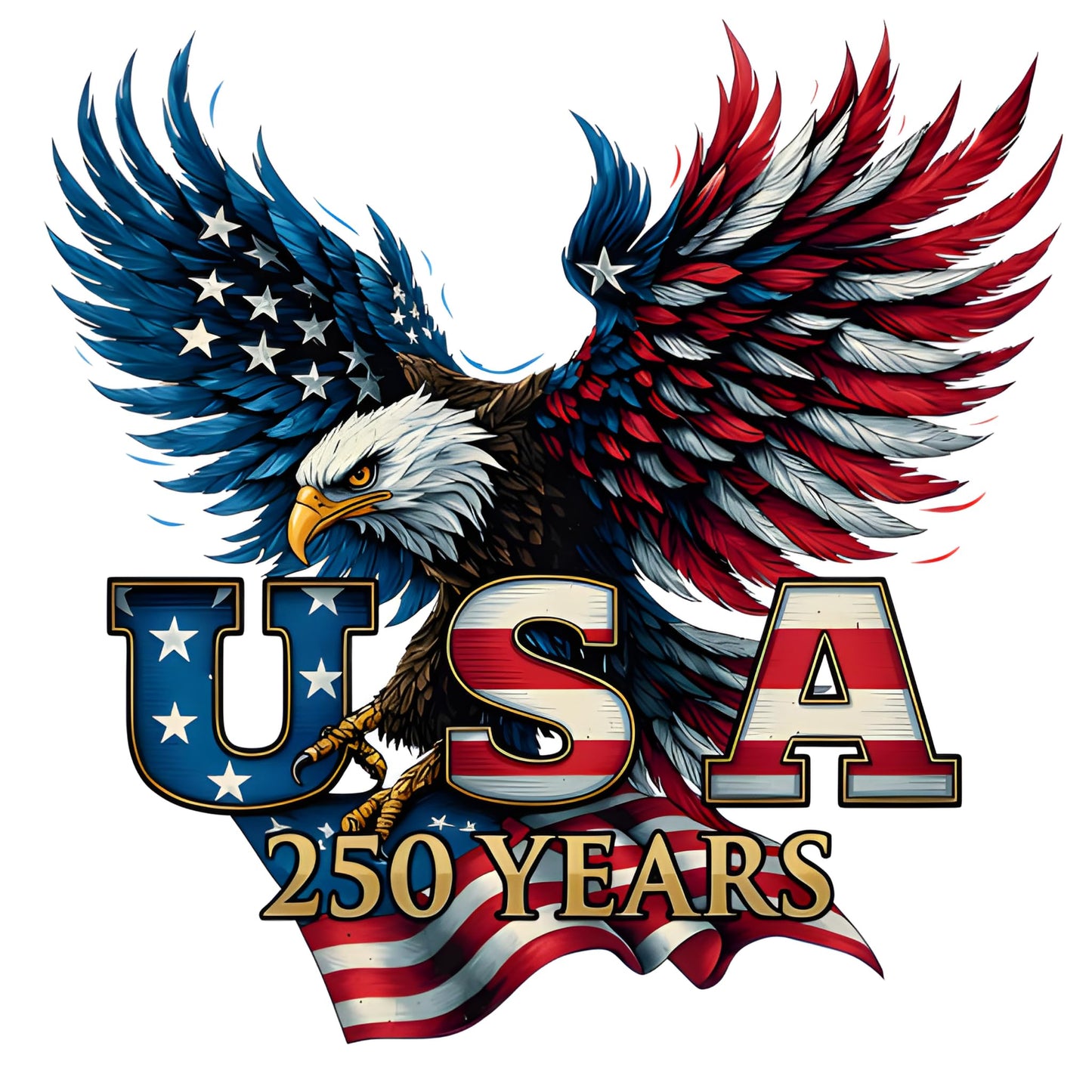 2pcs USA 250th Anniversary Merchandise - Patriotic 1776-2026 Vinyl Car Decals and Bumper Stickers for Cars, Trucks, Vehicles, 250 Years Commemorative Window Decal
