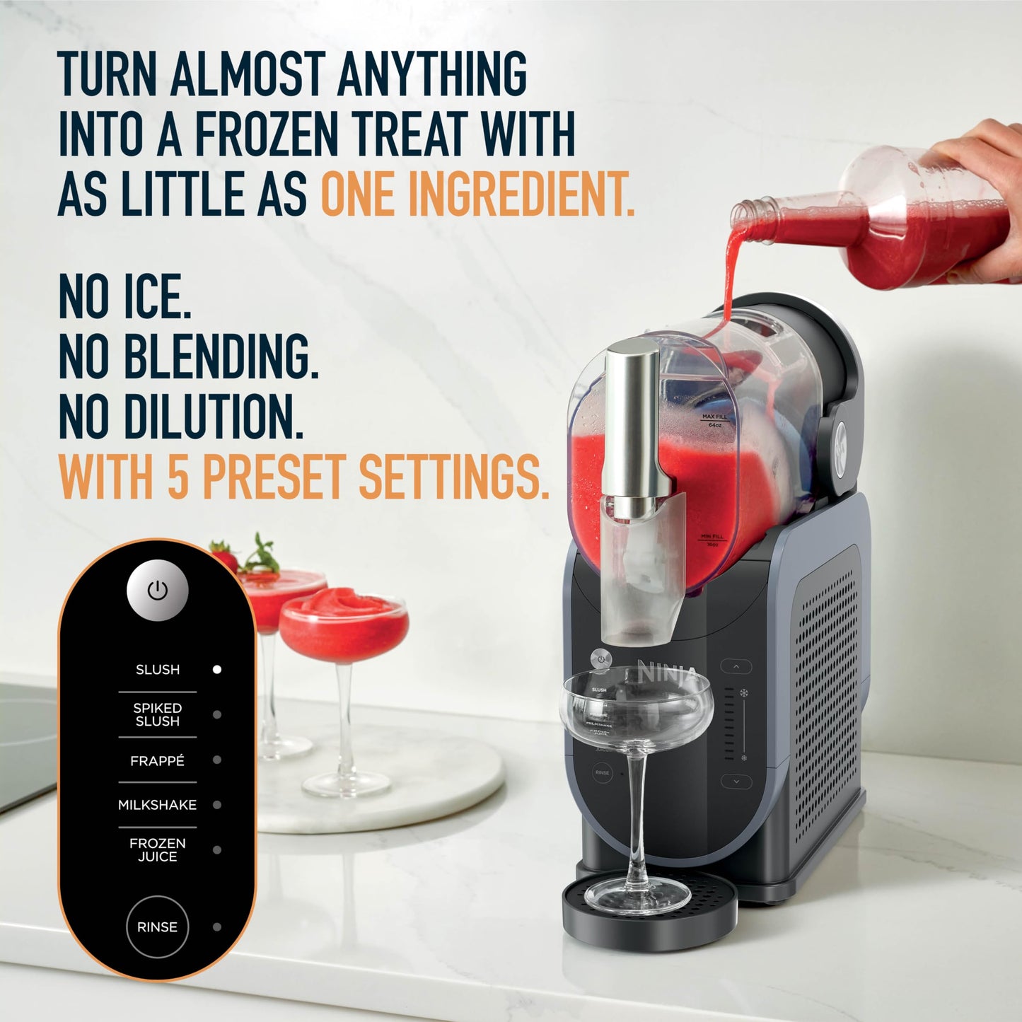 Ninja SLUSHi Frozen Drink & Slushie Machine – RapidChill Technology, 88 oz, 5 Presets | FS301