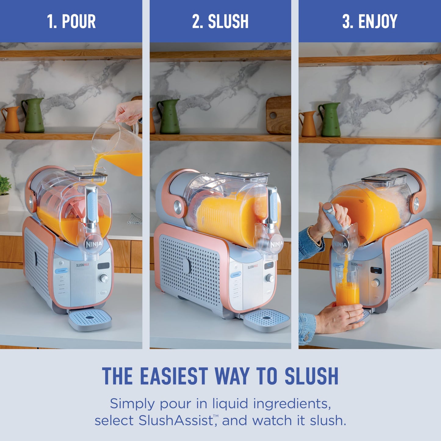 Ninja SLUSHi Frozen Drink & Slushie Machine – RapidChill Technology, 88 oz, 5 Presets | FS301