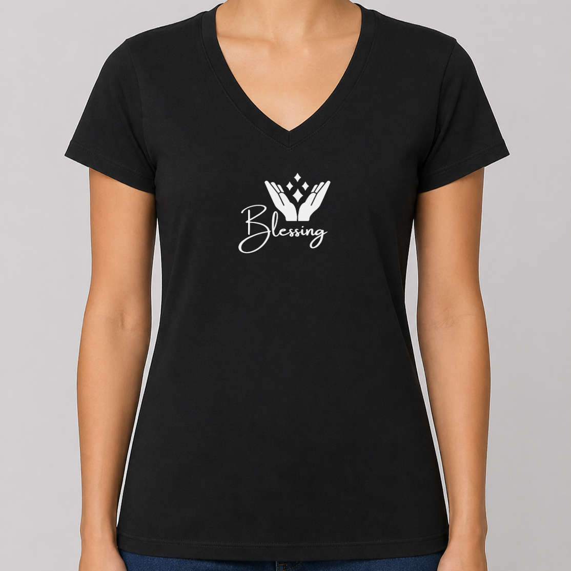 Blessing Women's Jersey V-Neck Tee 