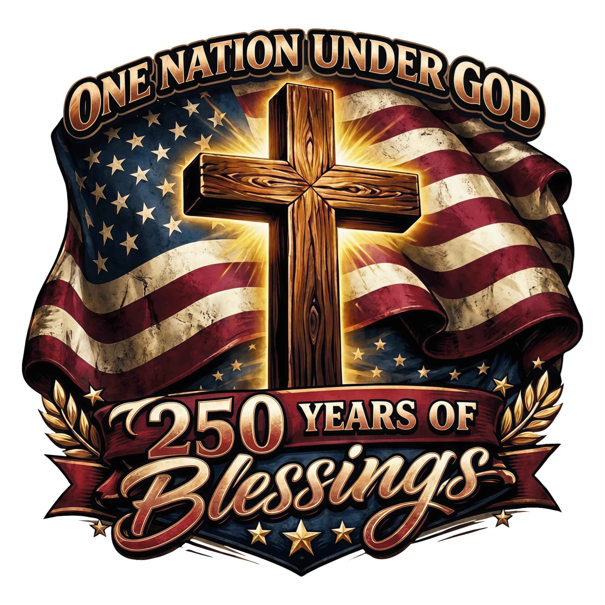 2pcs USA 250th Anniversary Merchandise - Patriotic 1776-2026 Vinyl Car Decals and Bumper Stickers for Cars, Trucks, Vehicles, 250 Years Commemorative Window Decal