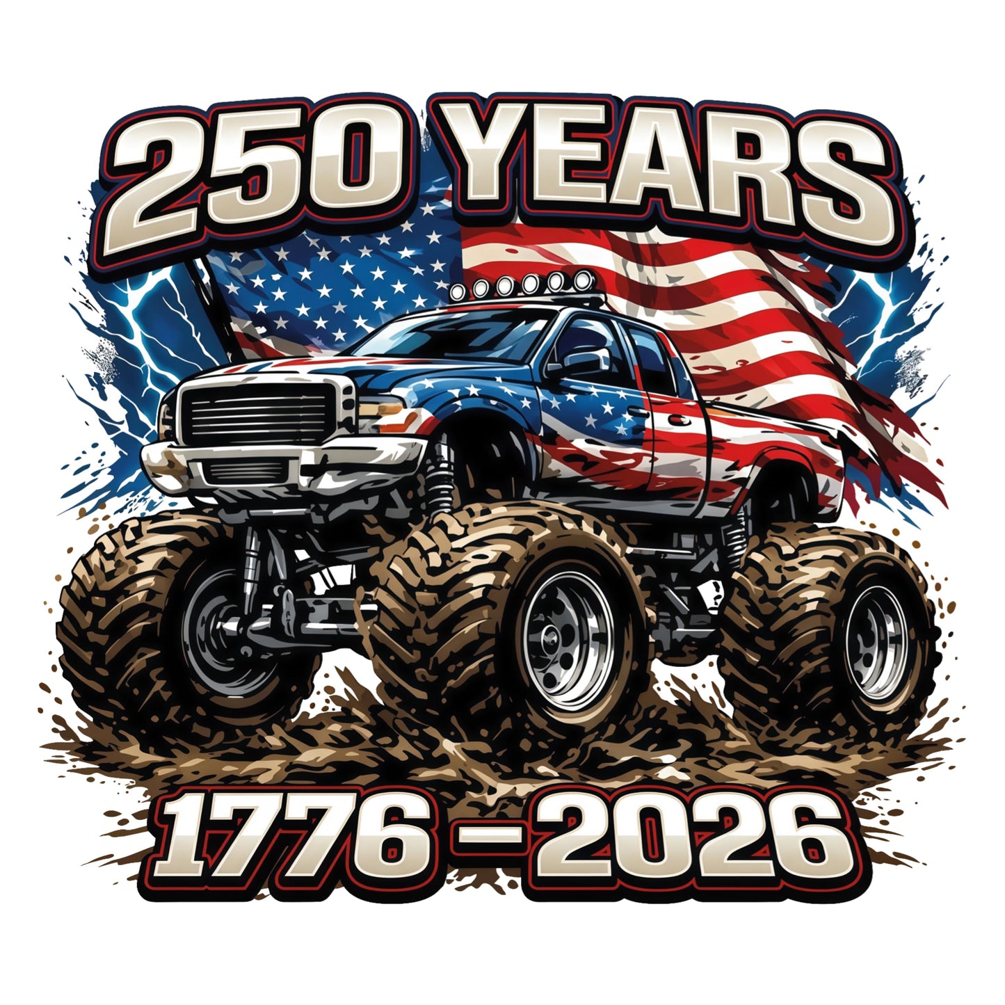2pcs USA 250th Anniversary Merchandise - Patriotic 1776-2026 Vinyl Car Decals and Bumper Stickers for Cars, Trucks, Vehicles, 250 Years Commemorative Window Decal