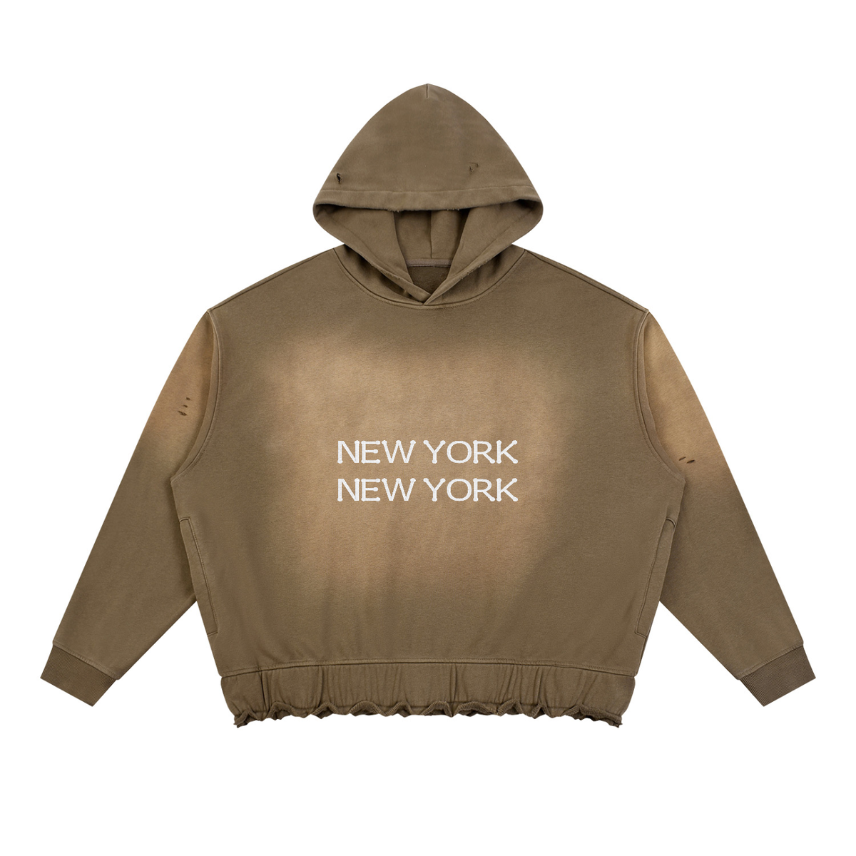 Unisex Sunfade Ripped Boxy Hoodie