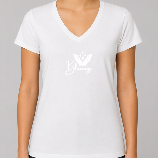 Blessing Women's Jersey V-Neck Tee 
