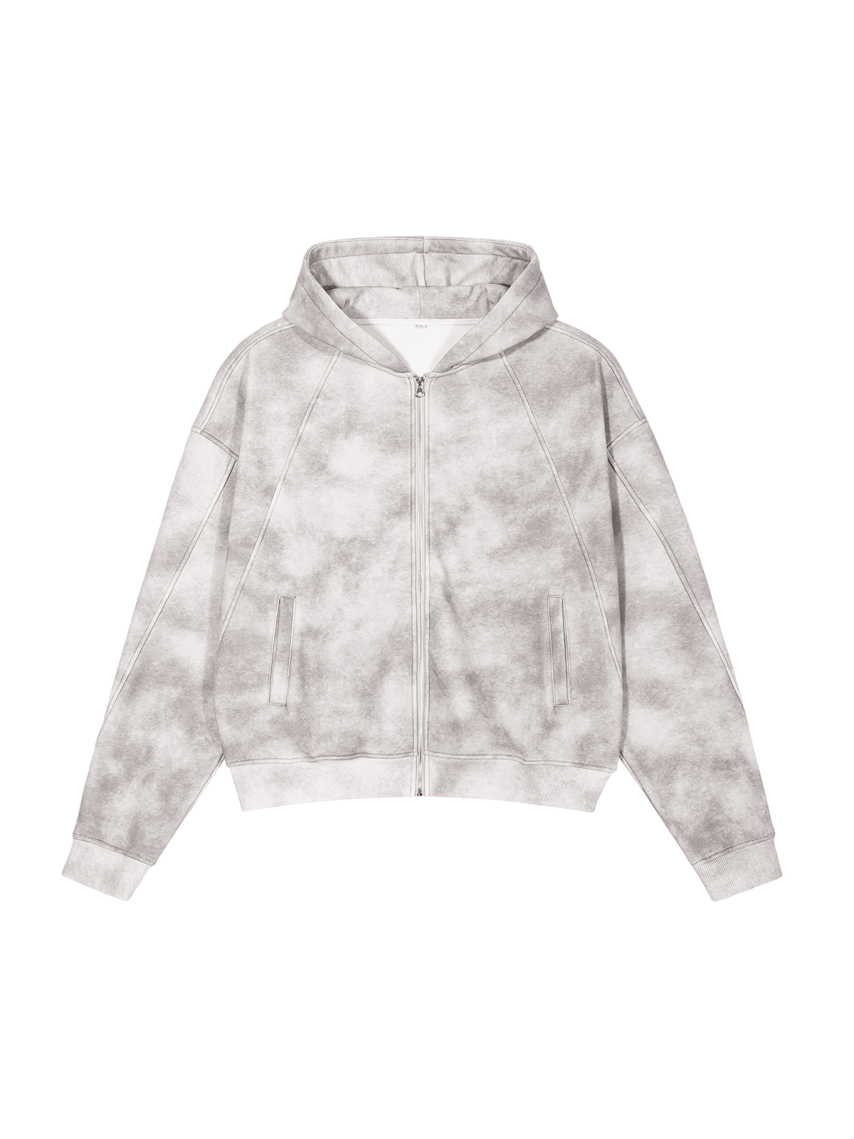 Kinetic Wear Dirty Washed Zip-Up Fleece Hoodie
