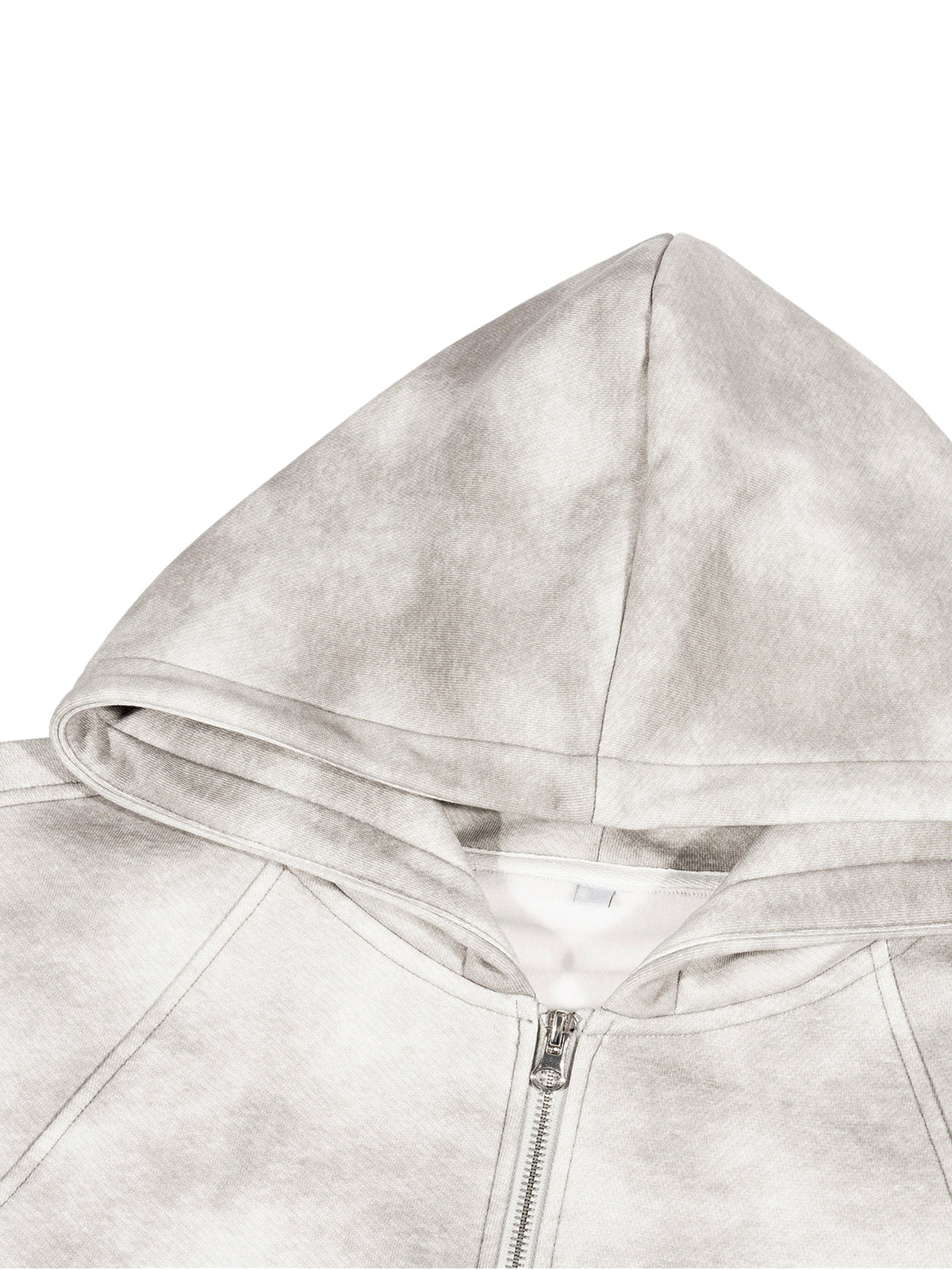 Kinetic Wear Dirty Washed Zip-Up Fleece Hoodie