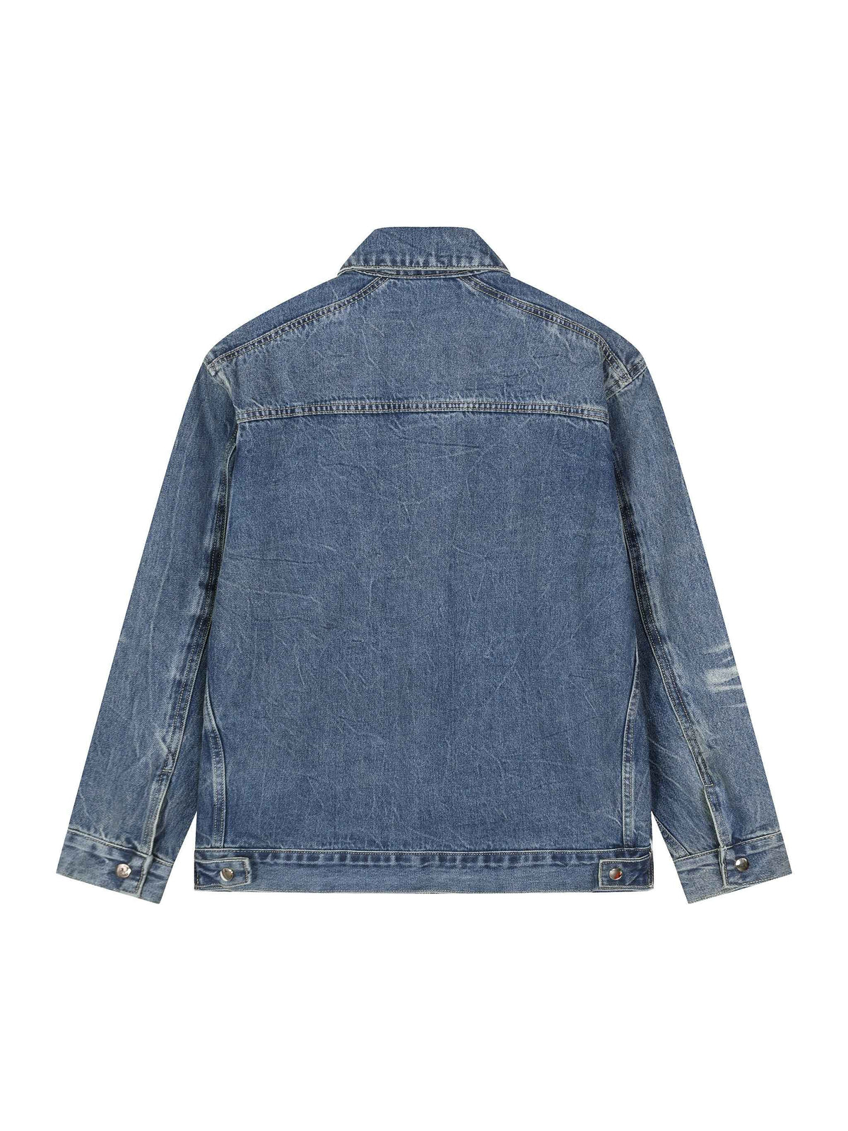 Kinetic Wear Vintage Wash Zip Up Denim Jacket
