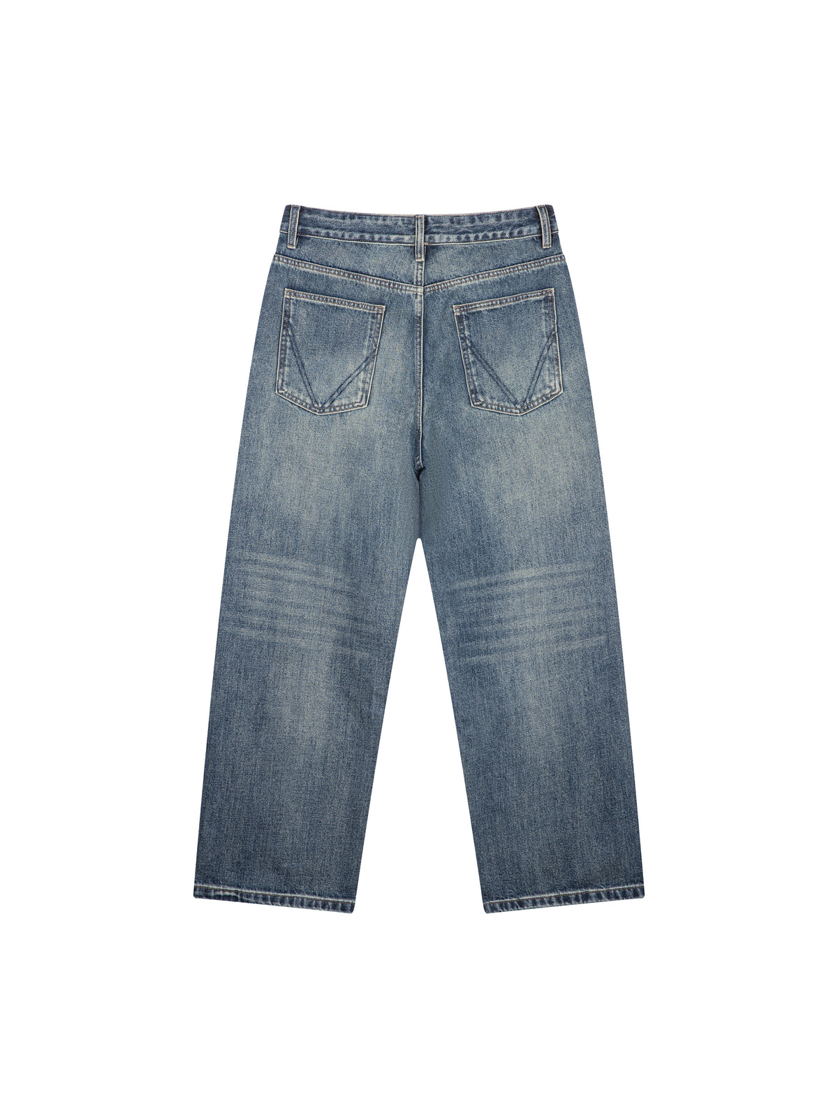 Kinetic Wear Men's Vintage Wash Straight Leg Denim Jeans