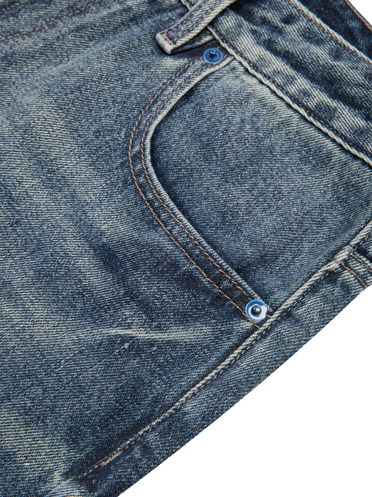 Kinetic Wear Men's Vintage Wash Straight Leg Denim Jeans