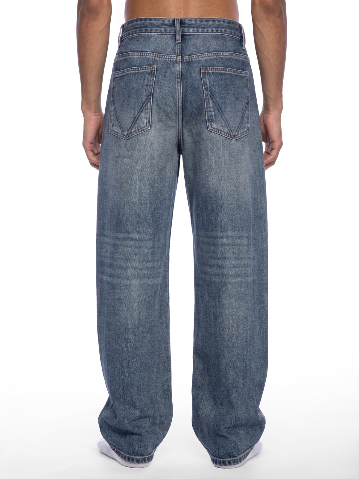 Kinetic Wear Men's Vintage Wash Straight Leg Denim Jeans