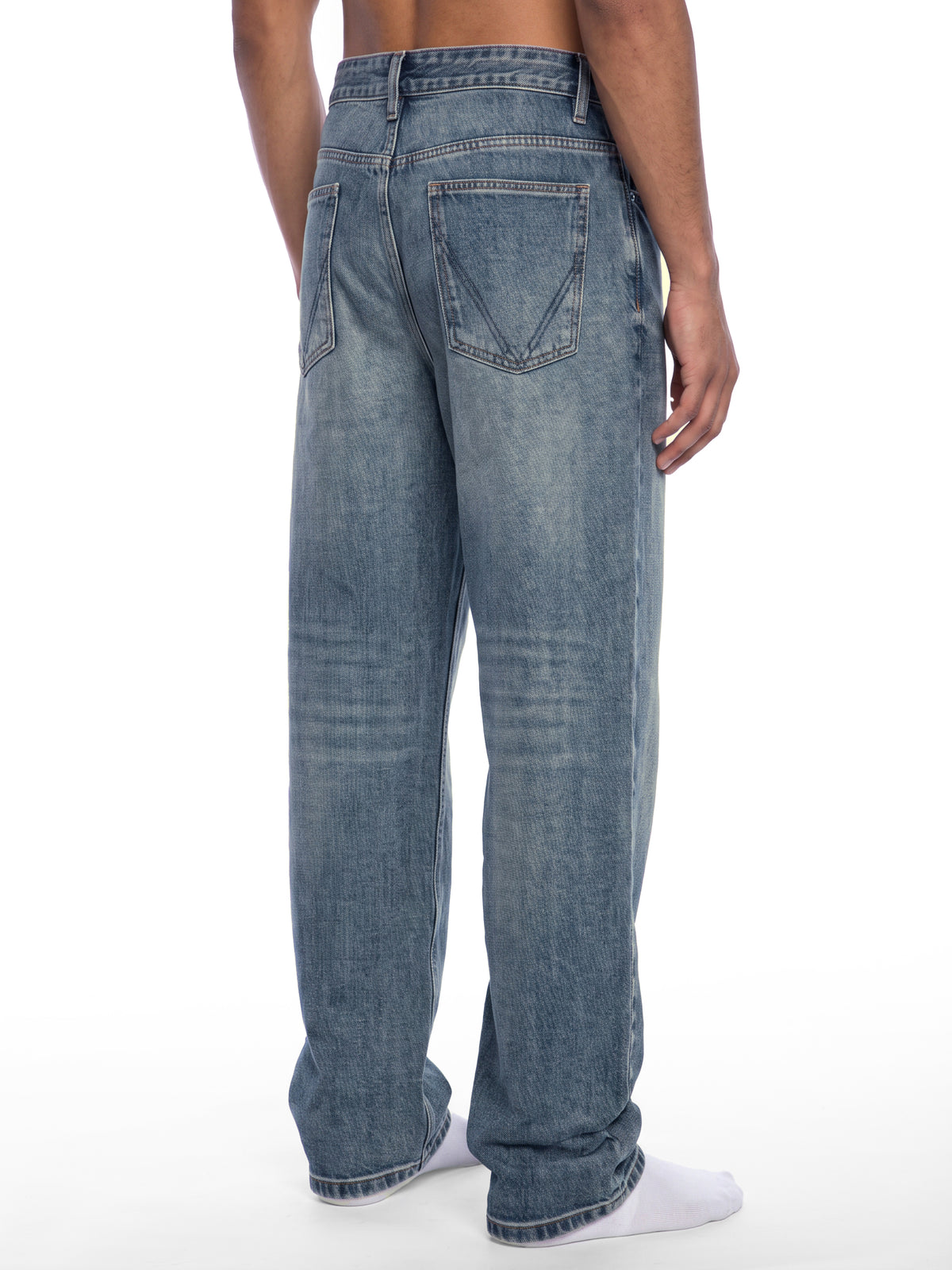 Kinetic Wear Men's Vintage Wash Straight Leg Denim Jeans