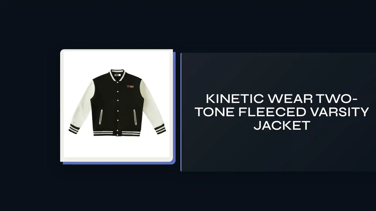 Kinetic Wear Two-Tone Fleeced Varsity Jacket by@Outfy